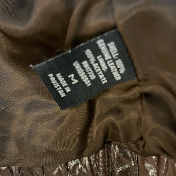 Genuine Leather Brown Short Jacket - Size M - Picture 5 of 5